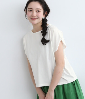 接触冷感カットシャツ　プルオーバー(アイボリー-ONESIZE)