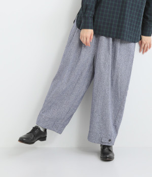 クロスロードワイドパンツ(ブルー-ONESIZE)