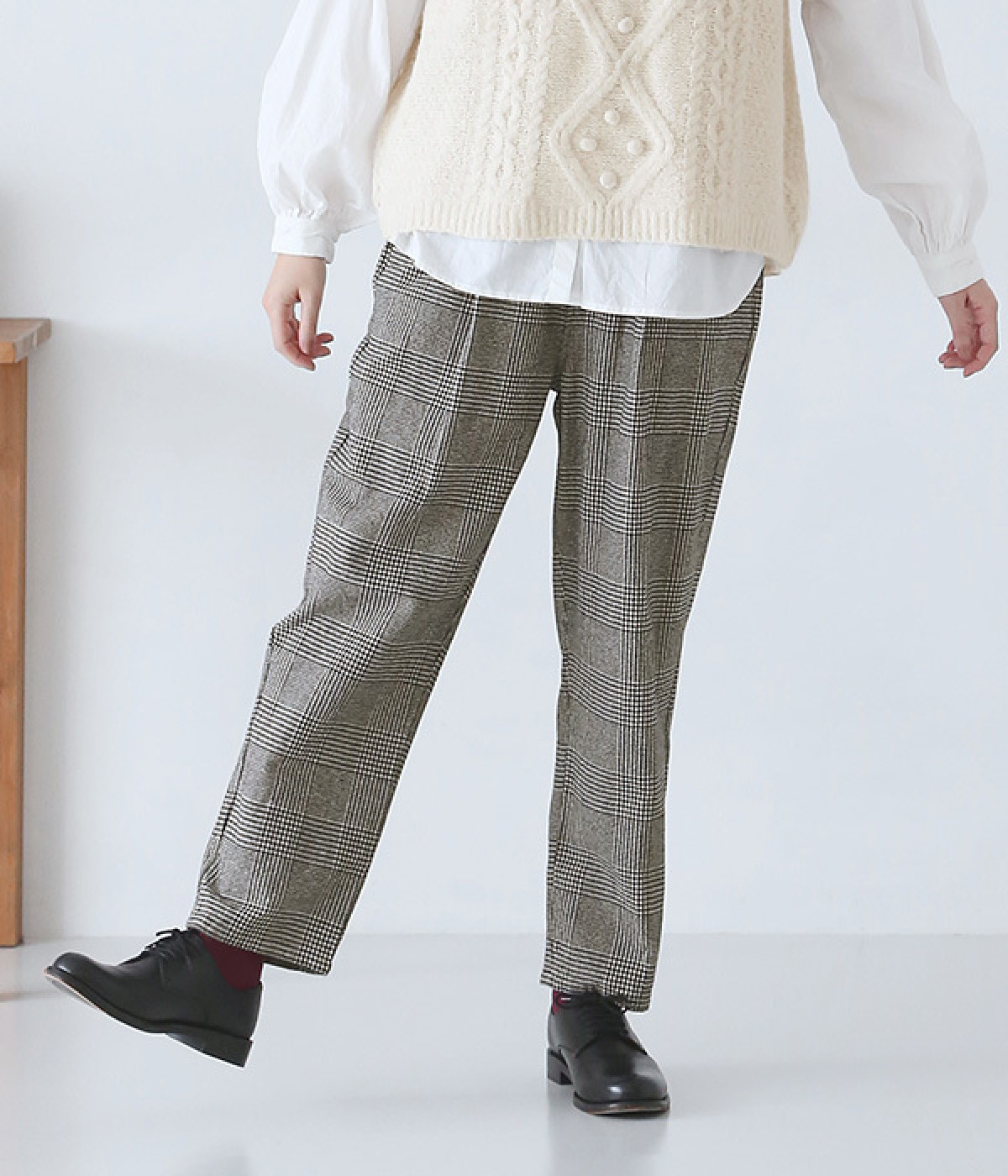 クロスロードストレートパンツ(ライトグレー-ONESIZE)