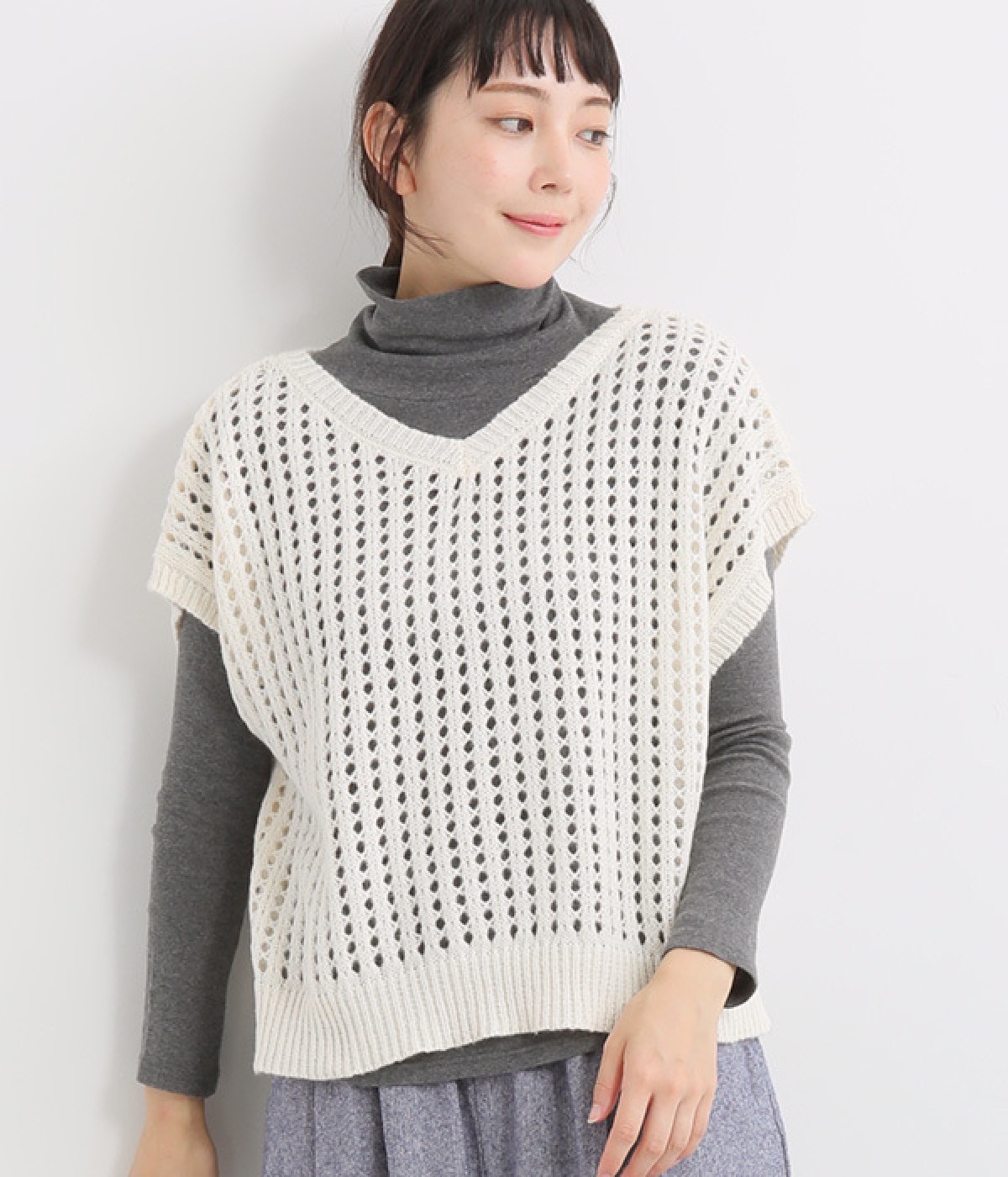 カドリー2WAYベスト(アイボリー-ONESIZE)