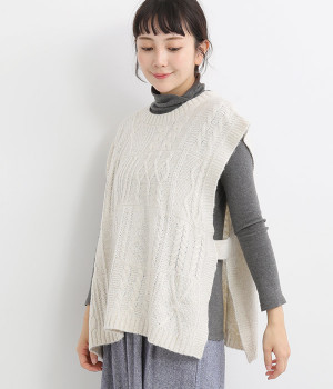 スムースベスト(アイボリー-ONESIZE)