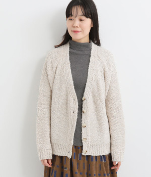ヘアリーカーディガン(アイボリー-ONESIZE)