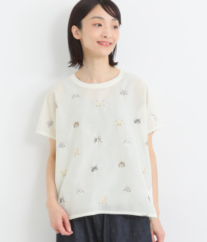 刺繍キャットバリエプルオーバー(アイボリー-ONESIZE)