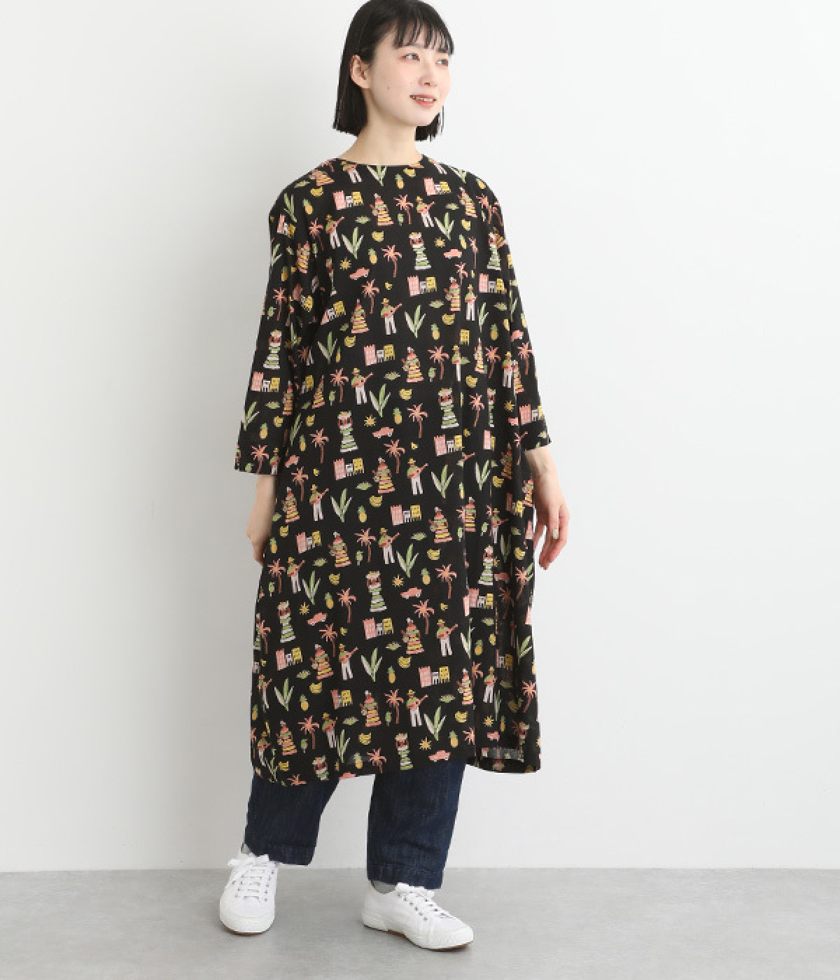 キューバライフバルーンワンピース(ブラック-ONESIZE)