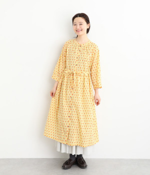 プリヤファーム前開きワンピース(イエロー-ONESIZE)
