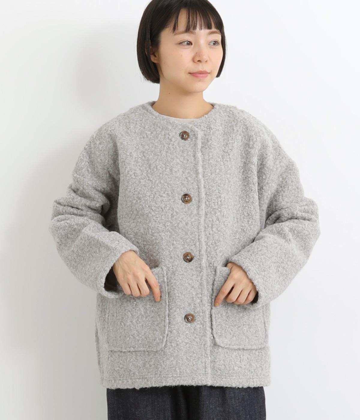 ジャージーニット ジャケット(グレイ-F)