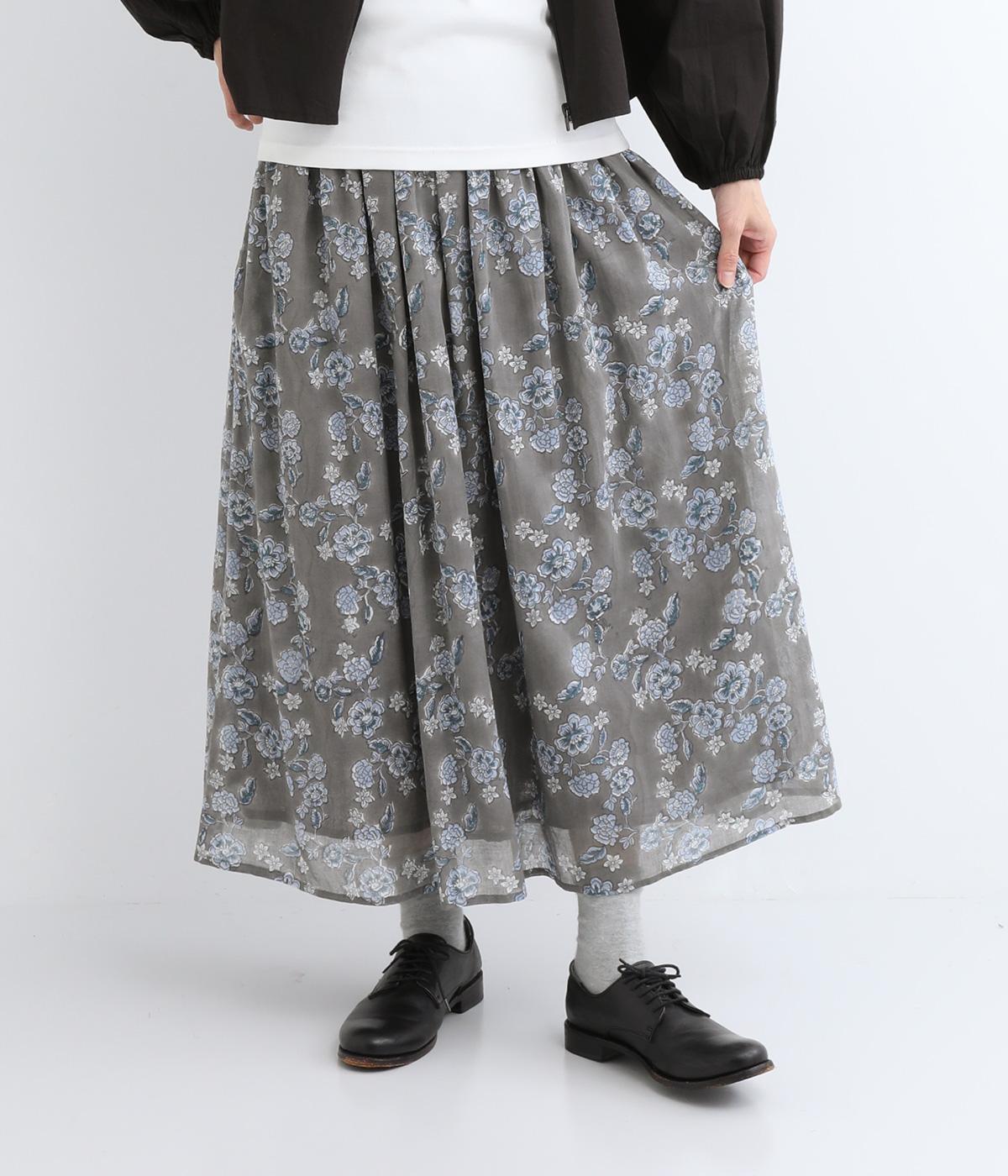 ホープフラワー スカート(ダークグレイ-F)