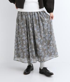 ホープフラワー スカート(ダークグレイ-F)