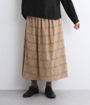 ピザ スカート(ベージュ-F)