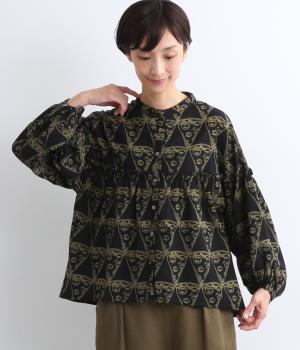 ピザ フリルブラウス(ブラック-F)