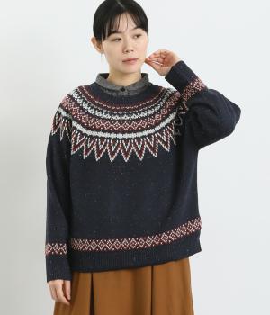 ネップペタル プルオーバー(ネイビー-F)