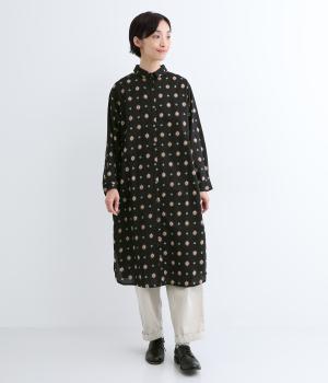 コモンツイン シャツワンピース(ブラック-ONESIZE)