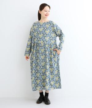 フラワーターン 2wayワンピース(グレイ-ONESIZE)