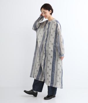 コモンズ 前開きワンピース(ベージュ-F)