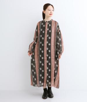 コモンズ 前開きワンピース(ブラック-F)