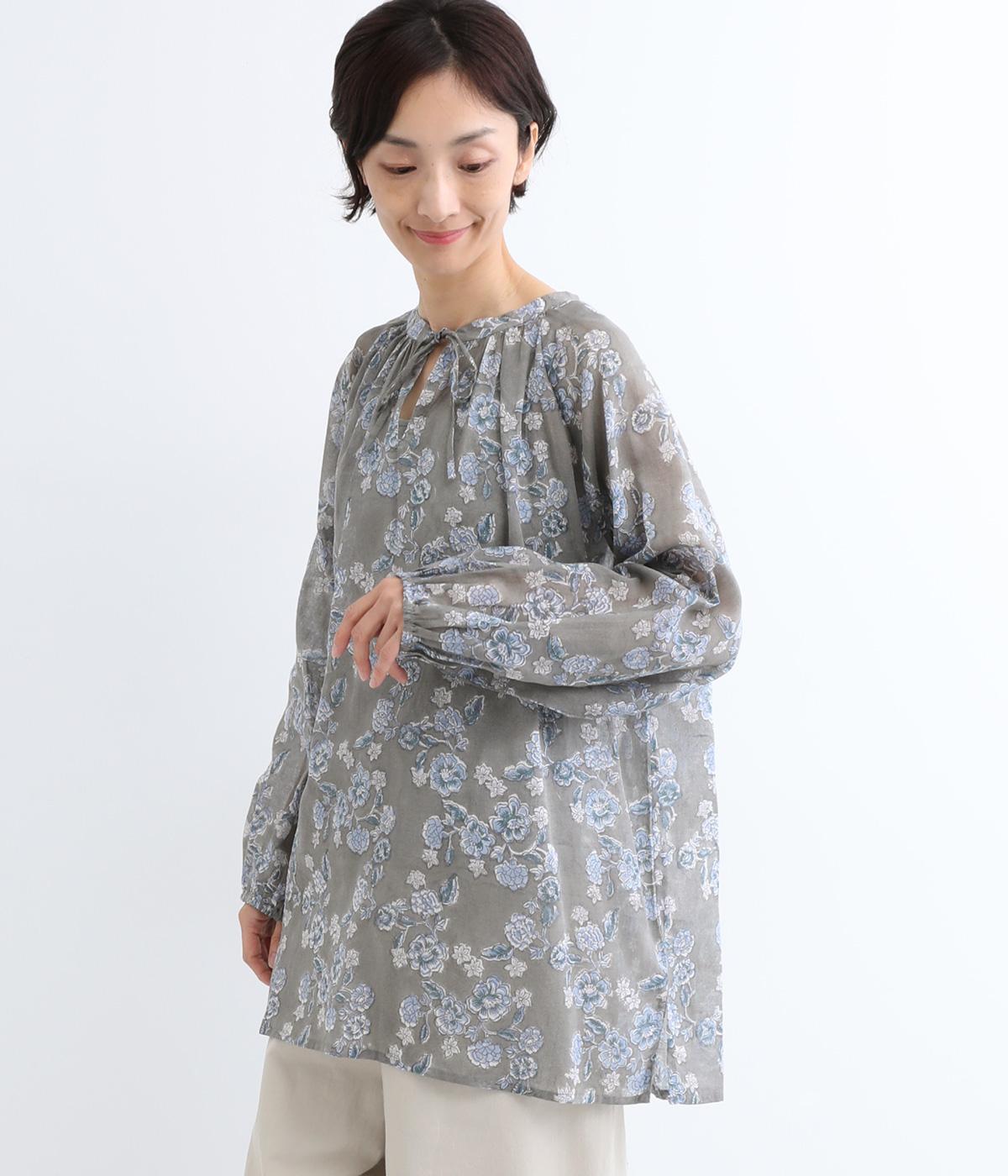 ホープフラワー チュニック(ダークグレイ-F)