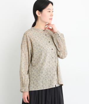 アイビーフラワー前開き長袖プルオーバー(ベージュ-F)