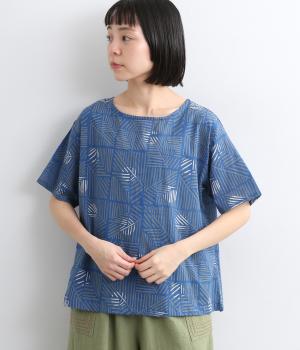 ボールストライププルオーバー(ブルー-F)