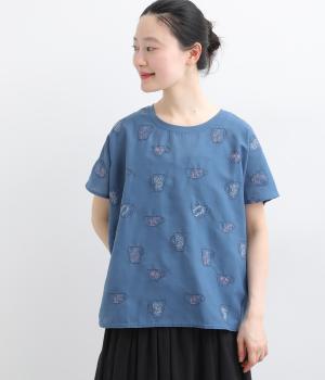 刺繍プルオーバーフラワーカップ