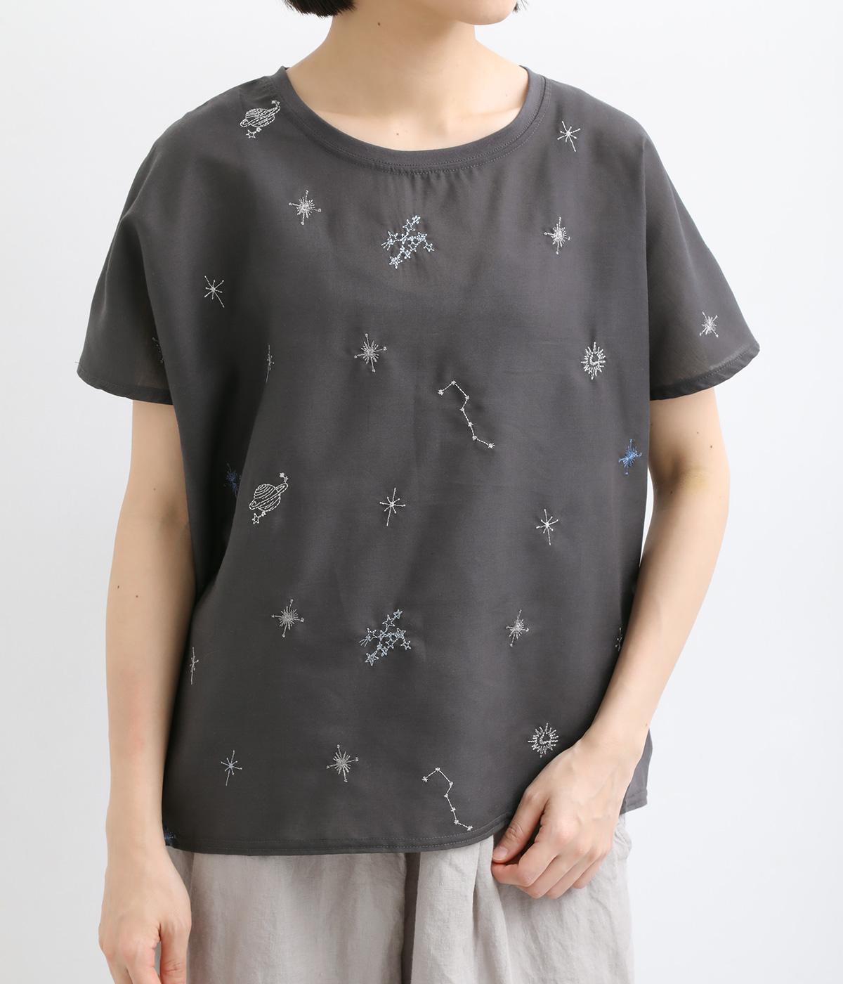 刺繍プルオーバーエトワール(グレー-F)