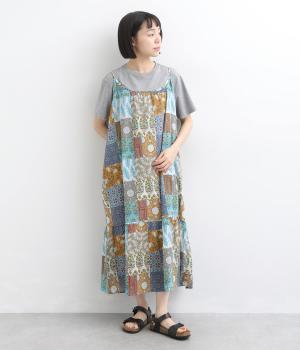 パッチワークキャミソールワンピース