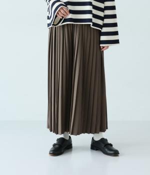 【9月18日発売予定】1枚で着映えるプリーツパンツ(モカ-F)