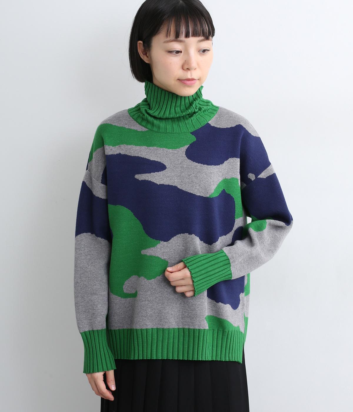 カモフラージュ柄ニット｜koibitomisaki（コイビトミサキ）の商品詳細