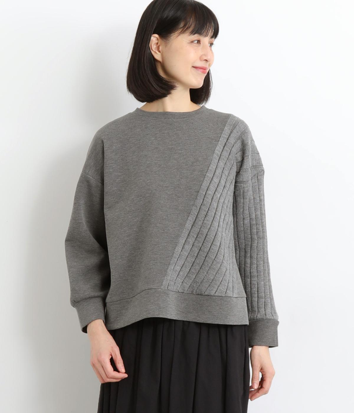 サイドラインニット(グレー-F)