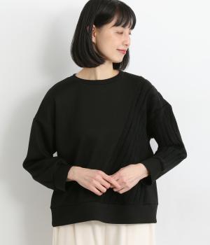 サイドラインニット(ブラック-F)