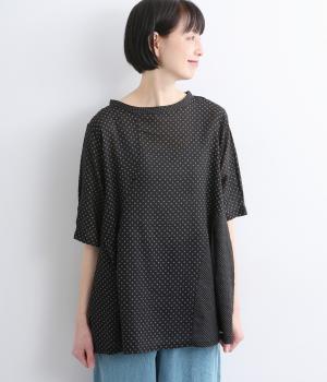 ドット切替チュニックプルオーバー(ブラック-F)