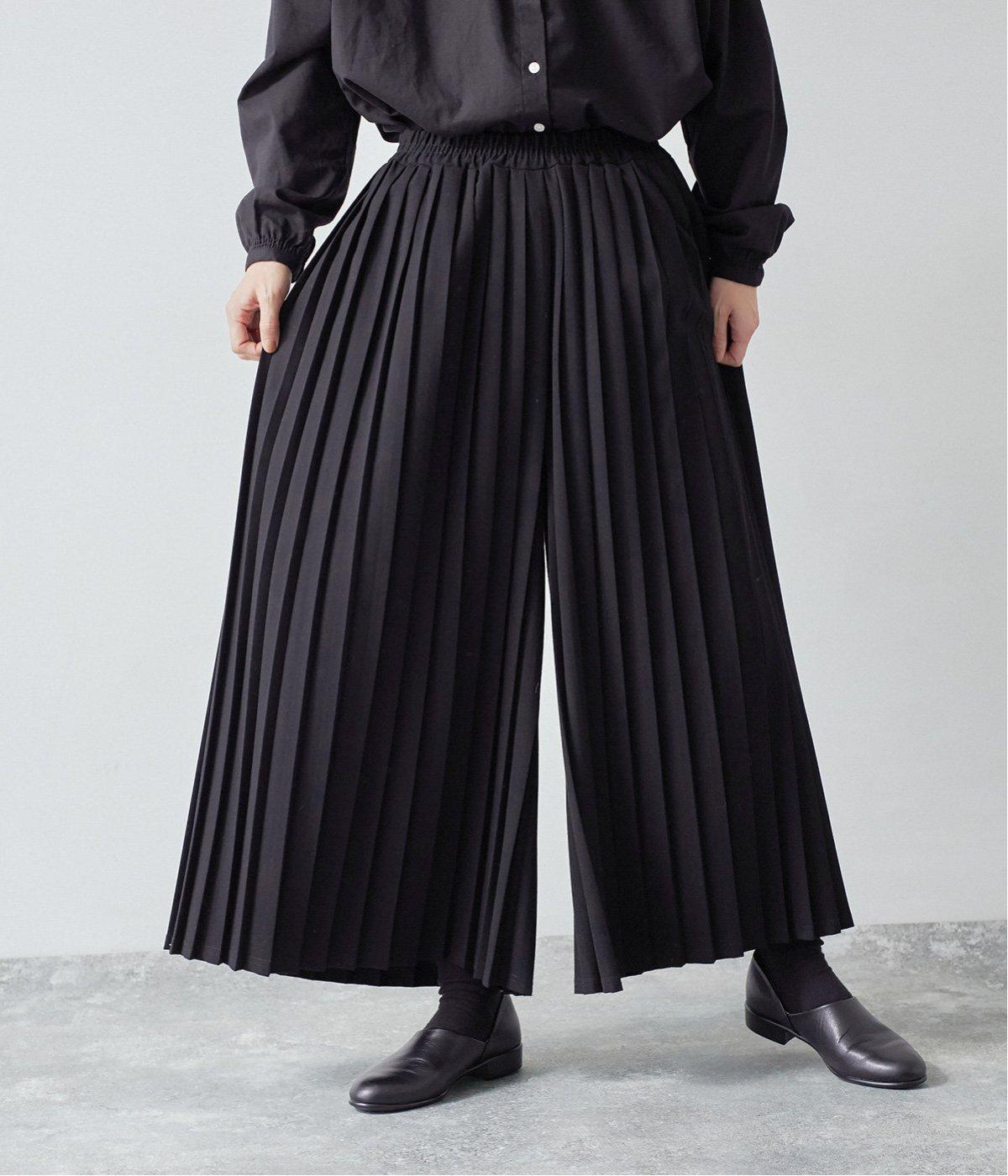 プリーツパンツ(ブラック-FP)