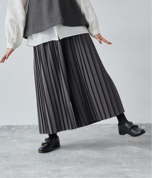 プリーツパンツ(チャコール-FP)