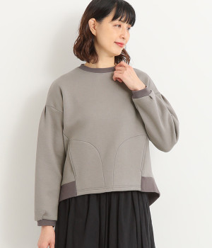 ポケット付き変形トレーナー(サンドグレー-ONESIZE)