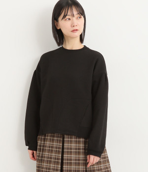 ポケット付き変形トレーナー(ブラック-ONESIZE)