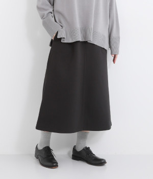 ダンボールウエストゴムサイドポケットスカート(ブラック-ONESIZE)