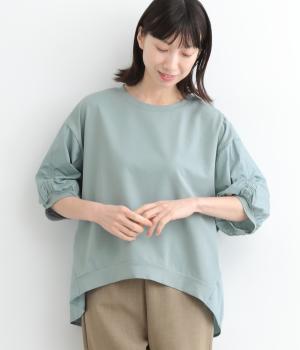 コットン袖バルーン前後差半袖Tシャツ(ミント-ONESIZE)