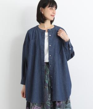 コットン6オンスデニムバイオ加工ジャケット(ブルー-F)