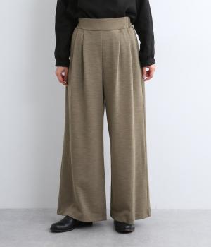 リネンライクックワイドパンツ(モカ-F)