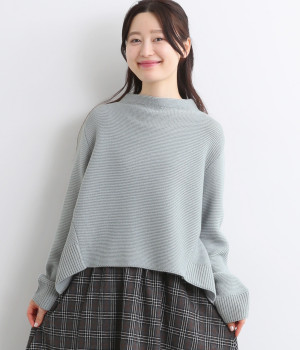 裾リブフレアニット(ムーングレー-ONESIZE)