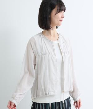 コットンシフォンギャザーブルゾン