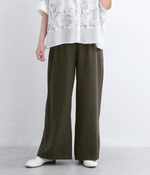 【LaLa que sera】テンセルバイオセミワイドパンツ