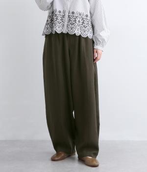 【LaLa que sera】テンセルリネンバレルパンツ