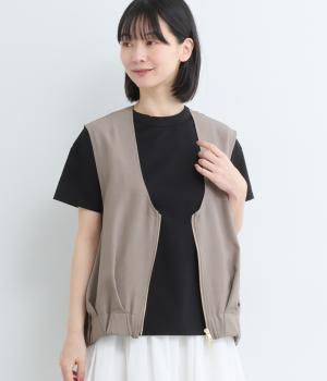 異素材切り替えzipベスト