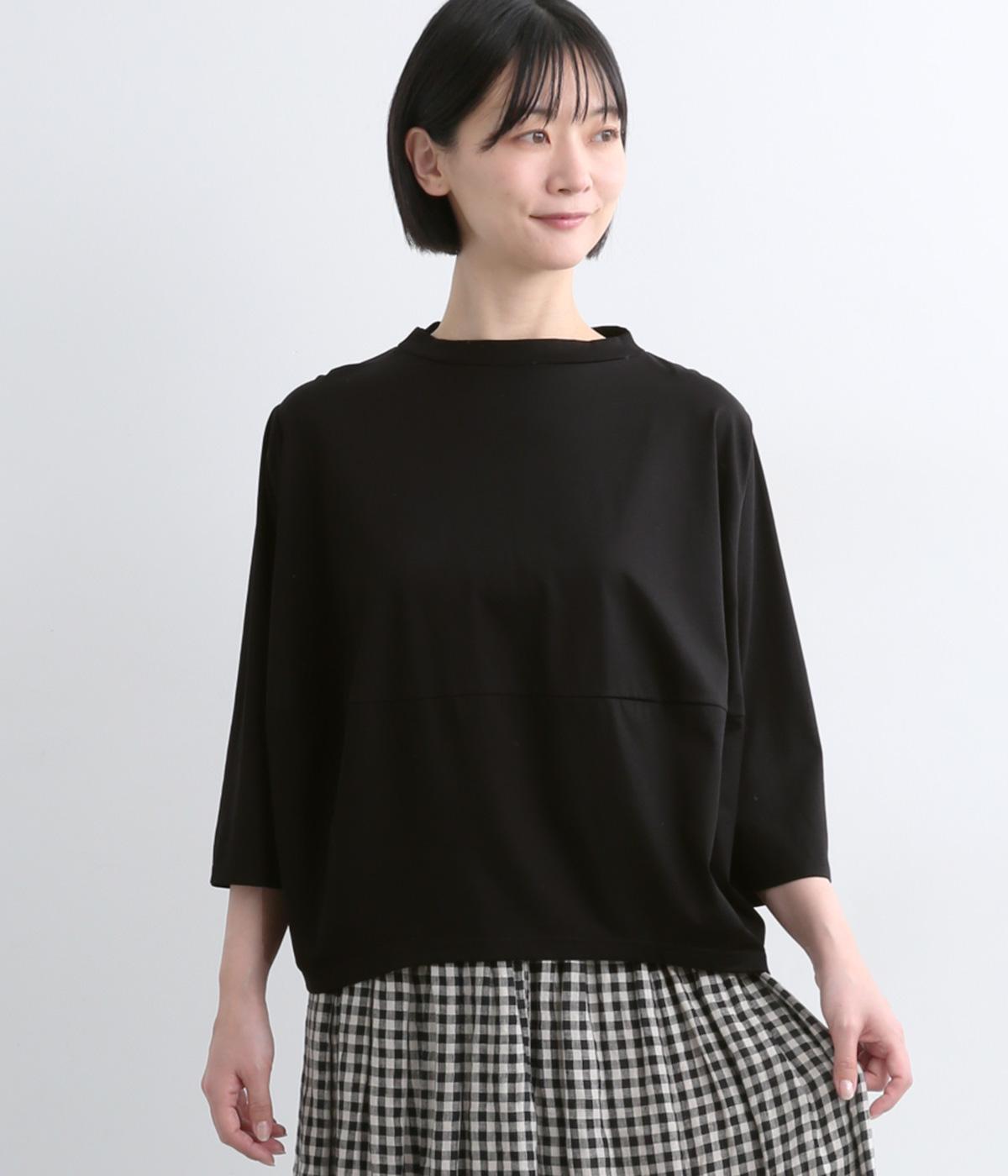 コットンボートネックプルオーバー(クロ-F)