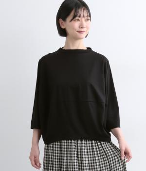 コットンボートネックプルオーバー(クロ-F)