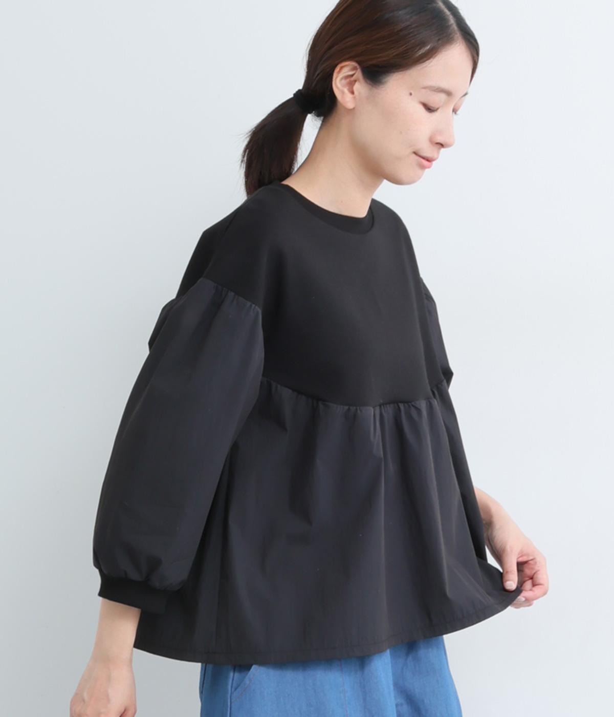 ダンボールニット×タイプライター切替プルオーバー(クロ-F)