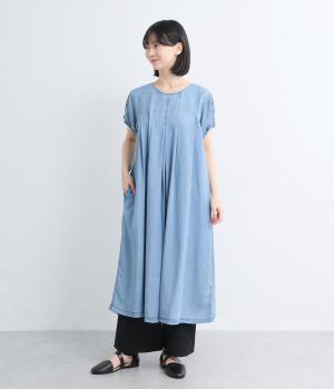 テンセルデニム　ワンピース(ブルー-9)
