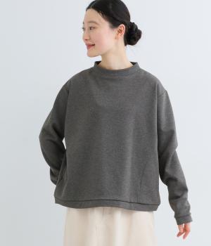 裏起毛ポケット付プルオーバー(杢チャコール-F)