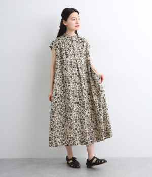 「SARASA」フレンチスリーブワンピース(ブラック-0)