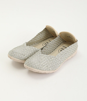 Vカットメッシュシューズ(シャンパン-L)